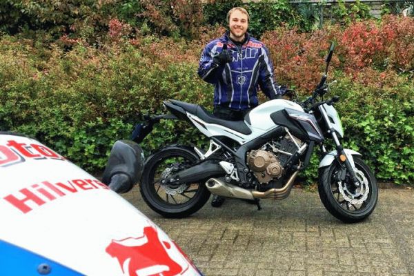 Vincent uit Almere is geslaagd bij MotoJon Motorrijschool