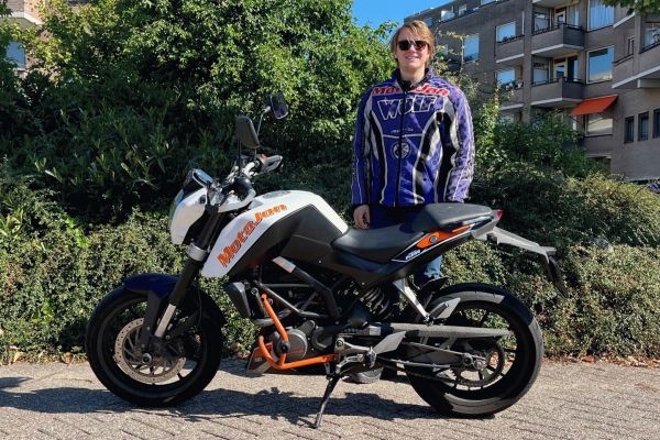 Joep uit Hilversum is geslaagd bij MotoJon Motorrijschool