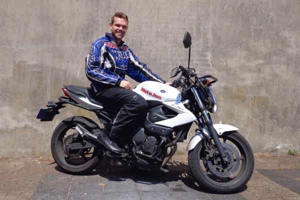 Daan uit Utrecht is geslaagd bij MotoJon Motorrijschool