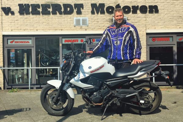 Wim uit Hilversum is geslaagd bij MotoJon Motorrijschool
