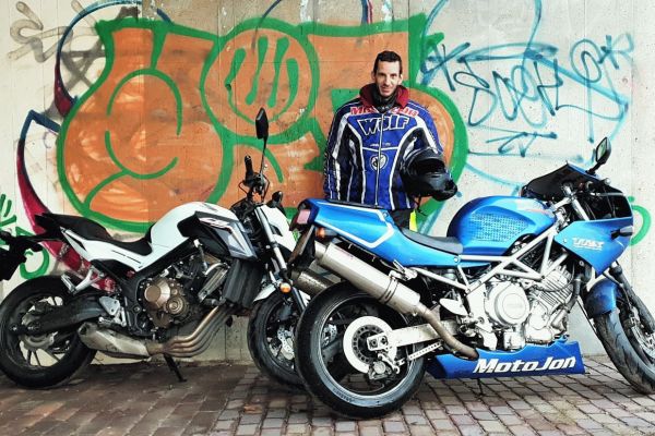 Vincent uit Amersfoort is geslaagd bij MotoJon Motorrijschool